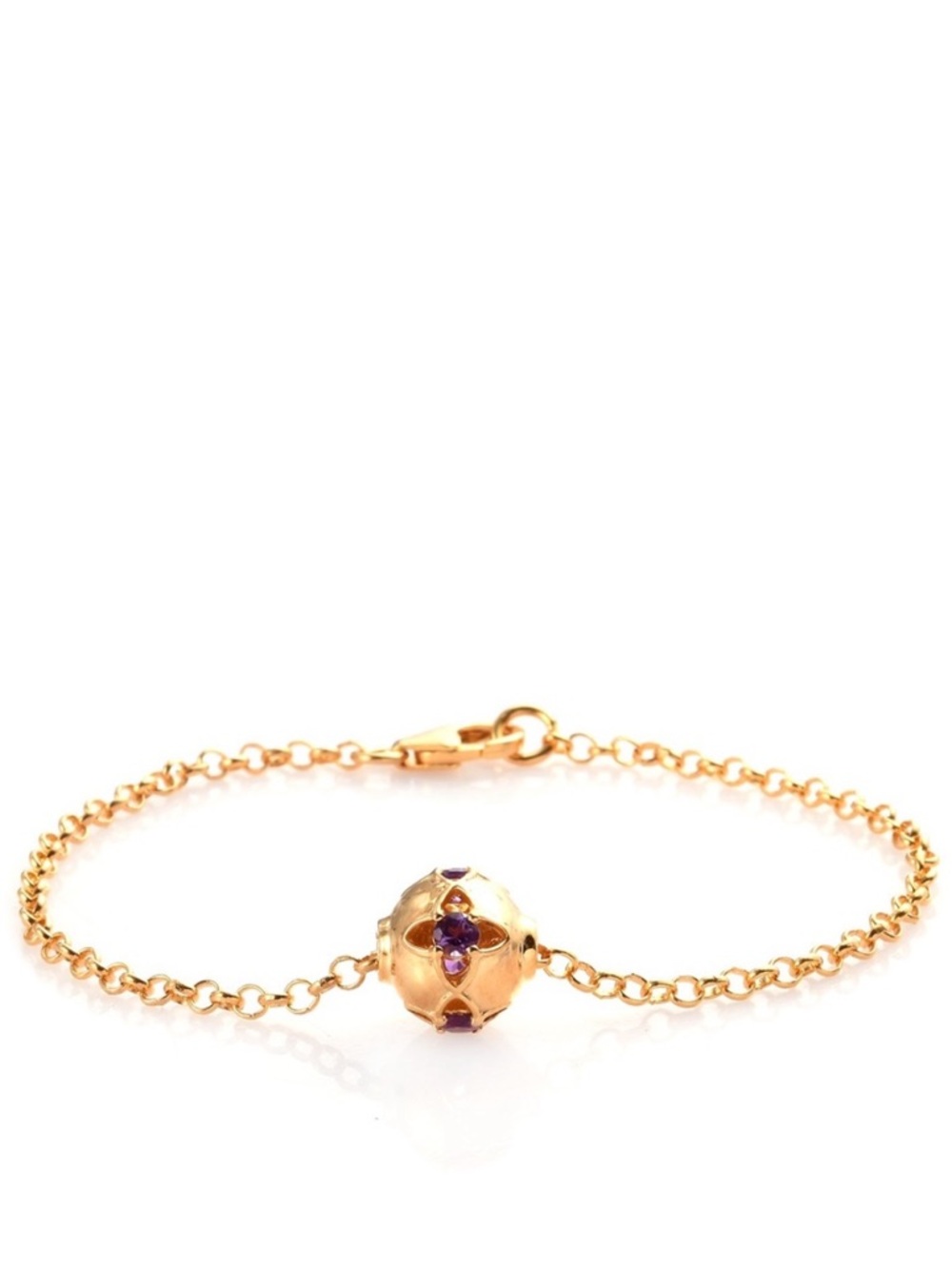 Amethyst Bracelet in Vermeil Yellow Gold